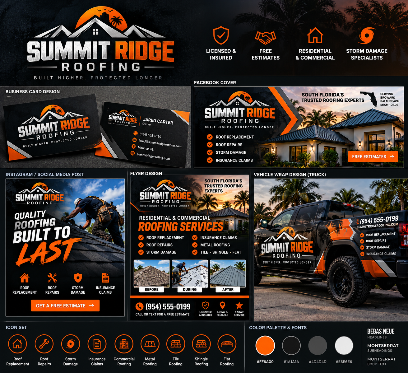 Summit Ridge Roofing branding concept